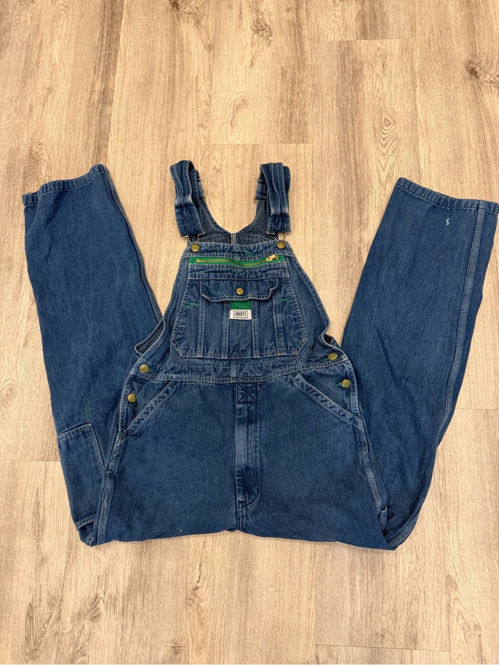 Vintage Liberty Denim Bib Overalls 33x30 Carpenter Workwear Dungarees